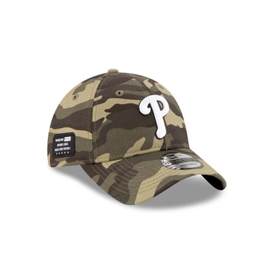 Green Philadelphia Phillies Hat - New Era MLB Armed Forces Weekend 9TWENTY Adjustable Caps USA7320948